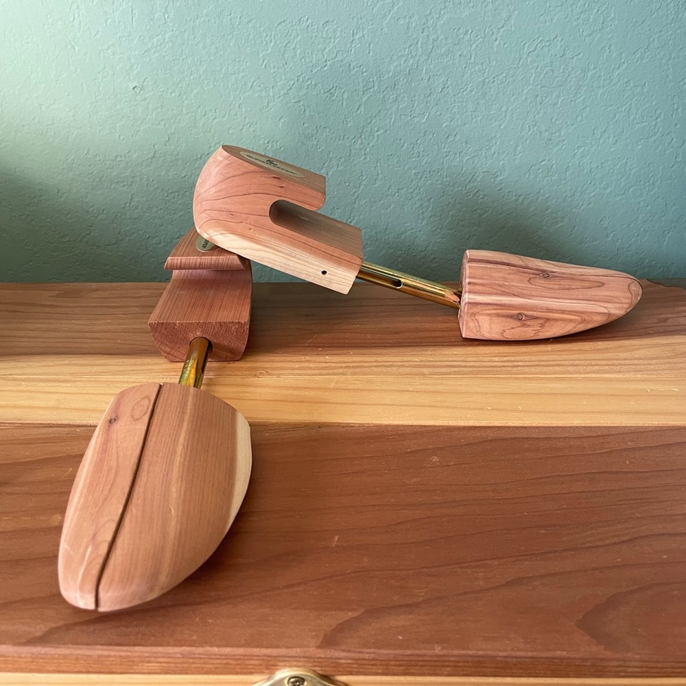 Expandable Wood Shoe Keepers Shapers Mens M Rochester Shoe Tree Co